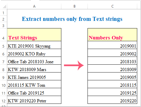How to Extract Only Numbers From a Cell in Excel? - keysdirect.us