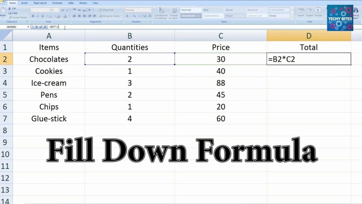 How to Fill a Formula Down in Excel? - keysdirect.us