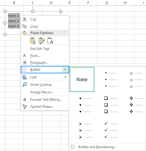 How to Make Bullets in Excel? - keysdirect.us