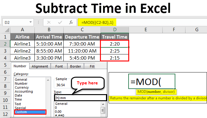 How to Subtract Times in Excel? - keysdirect.us