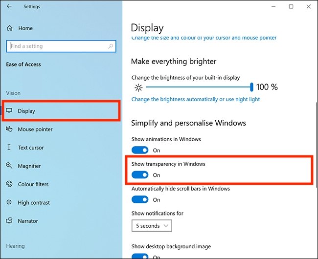 How to Turn Off Transparency Effects Windows 10? - keysdirect.us