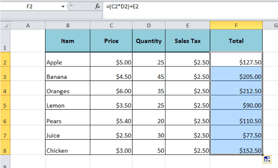 How to Add a Formula to a Column in Excel? - keysdirect.us