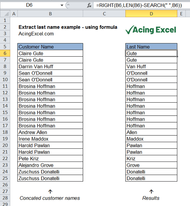 How to Extract Last Name in Excel? - keysdirect.us