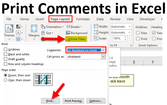 How to Print Comments in Excel? - keysdirect.us